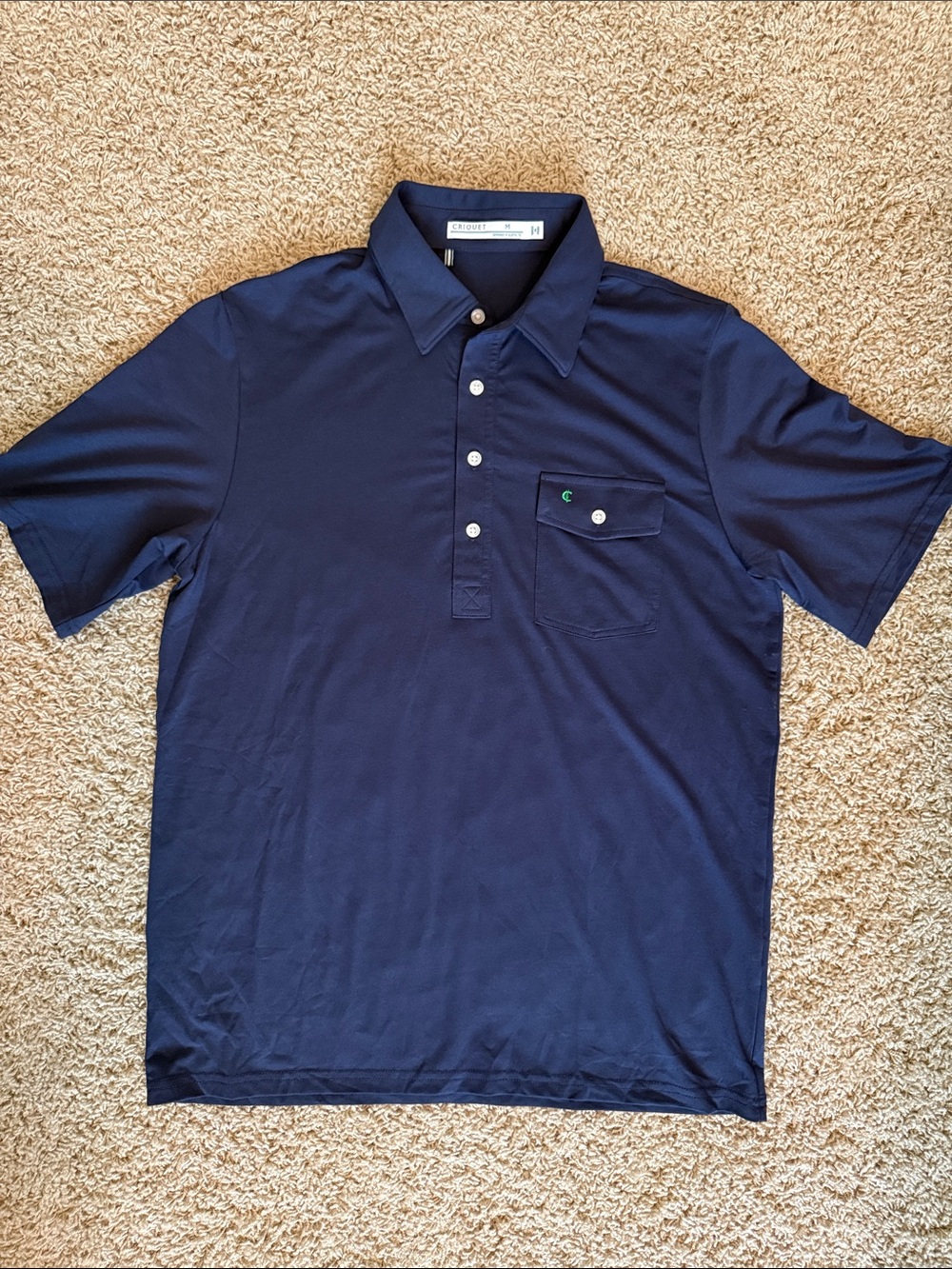 Criquet Performance Players Shirt - Nassau Navy